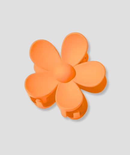 Pinza para el pelo naranja con forma de flor.png