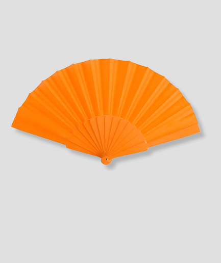 Abanico-color-naranja-festival-abanico-abanico de mano.png