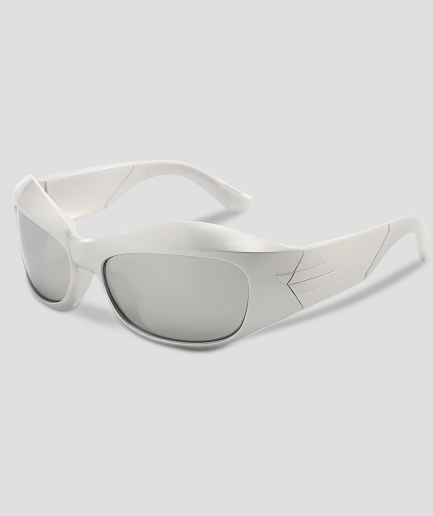 Gafas plateadas de rave, gafas techno de aspecto sombrío.png