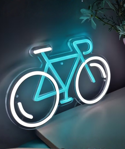 lámpara de neón azul para bicicleta