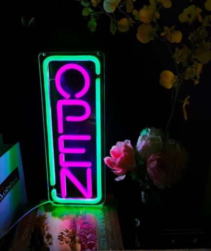 neón encendido