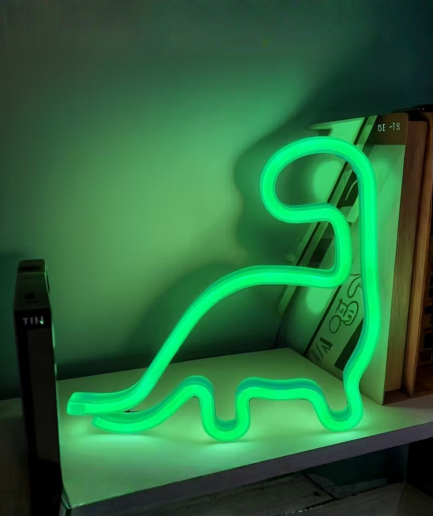 lámparas de dinosaurios verdes