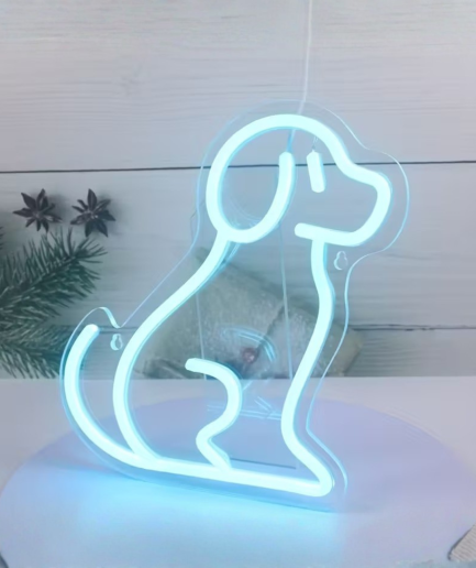 perrito lámpara de neón