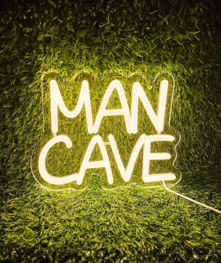 Lámpara de neón para la «cueva del hombre»