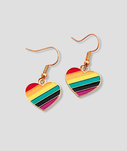 pendientes con forma de corazón del Orgullo