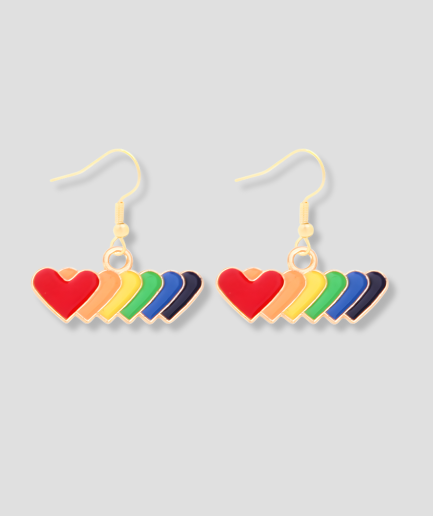 Pendientes con corazones del Orgullo