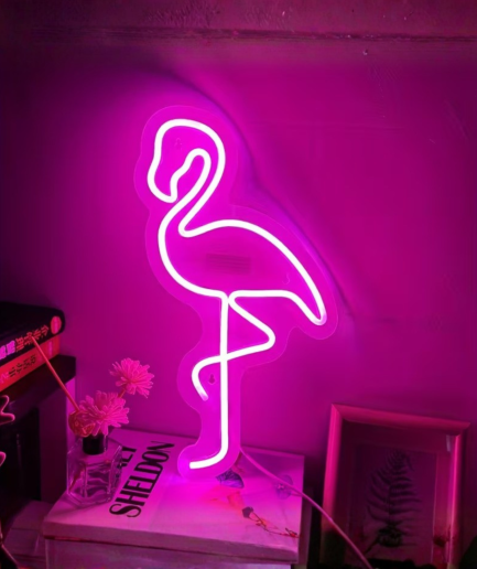 lámparas de flamenco rosa