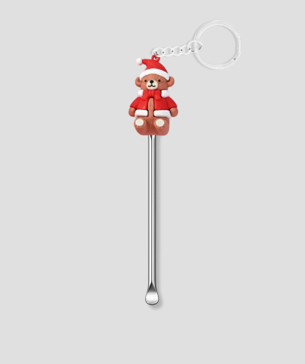 cuchara con un muñeco navideño