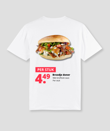 bocadillo de doner camiseta