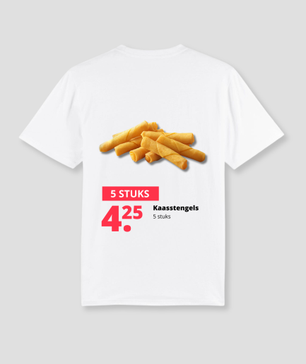Camiseta de palitos de queso