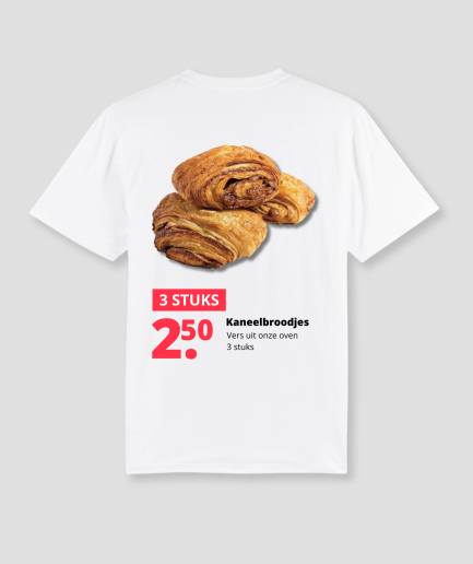 Camiseta con diseño de bollo de canela
