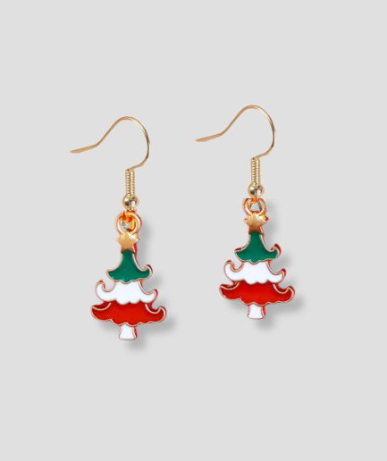 Pendientes con forma de árbol de Navidad