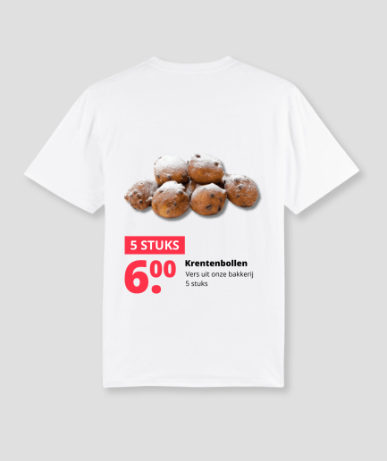 Camiseta con pasas