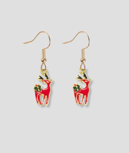 pendientes con motivos navideños