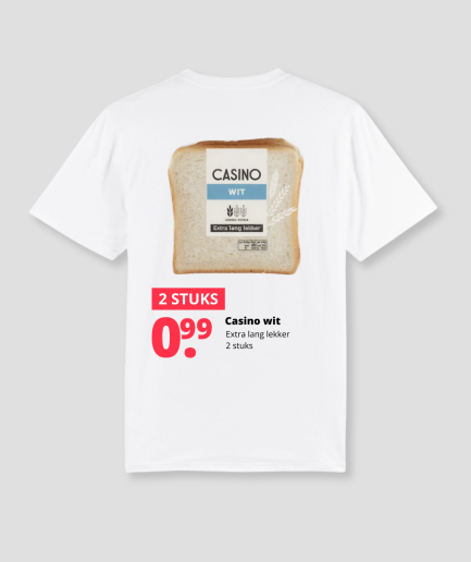 Camiseta de casino blanca