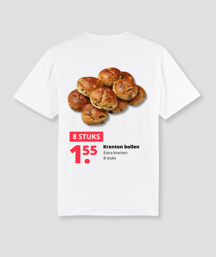 Camiseta con bollos de pasas