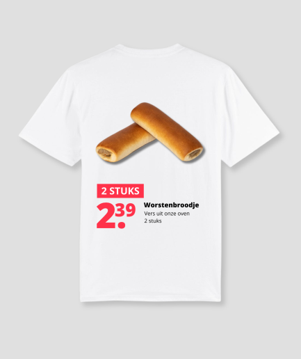 Camiseta con forma de salchicha