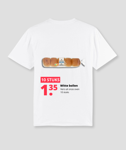 camiseta blanca de cuello redondo