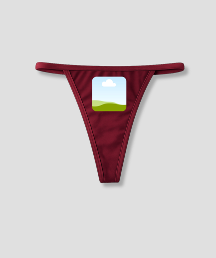 imagen de un tanga rojo
