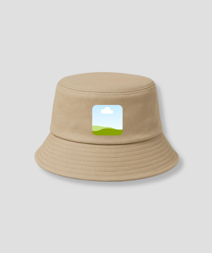 Sombrero de pescador marrón con tu propia foto