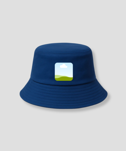 Sombrero de pescador azul oscuro con tu propia foto