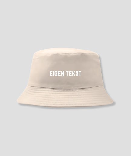 Texto propio: gorra de pescador beige