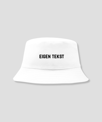 sombrero de pescador blanco con texto personalizado