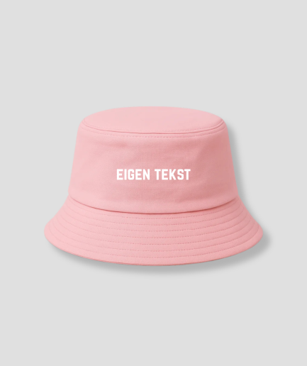 sombrero de pescador con texto personalizado, rosa claro