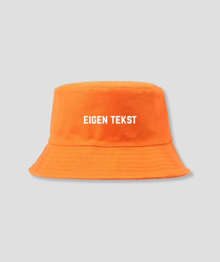 Texto personalizado: gorra de pescador naranja