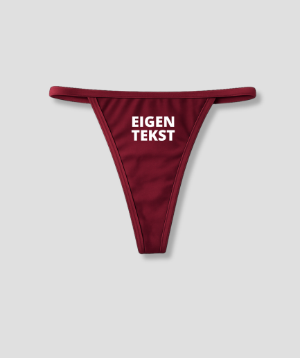 texto propio: tanga roja