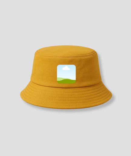 Gorra de pescador amarilla con tu propia foto