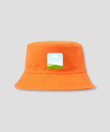 Sombrero de pescador naranja con tu propia foto