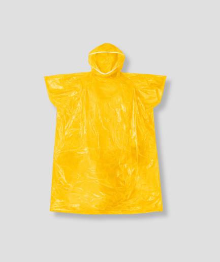 poncho amarillo para la lluvia