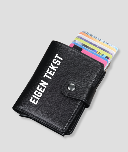 Portatarjetas con texto personalizado