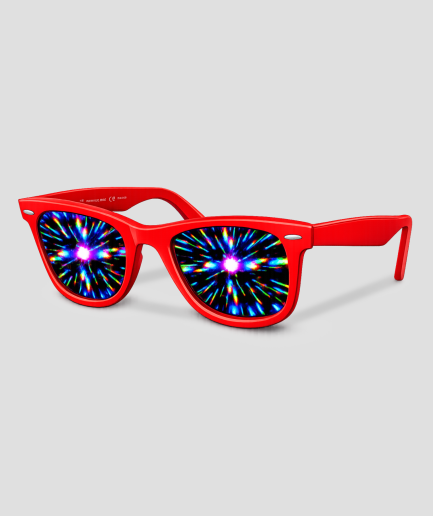 efectos de las gafas rojas de espacio