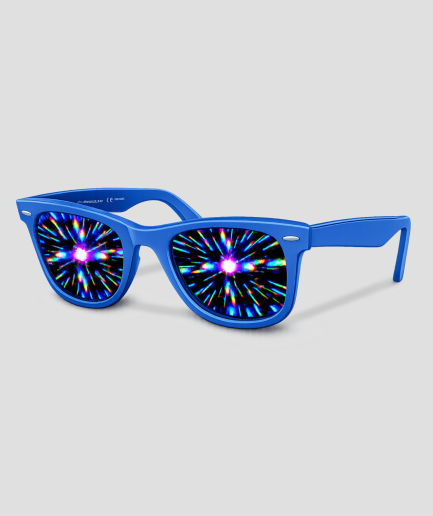 Gafas espaciales con efecto azul