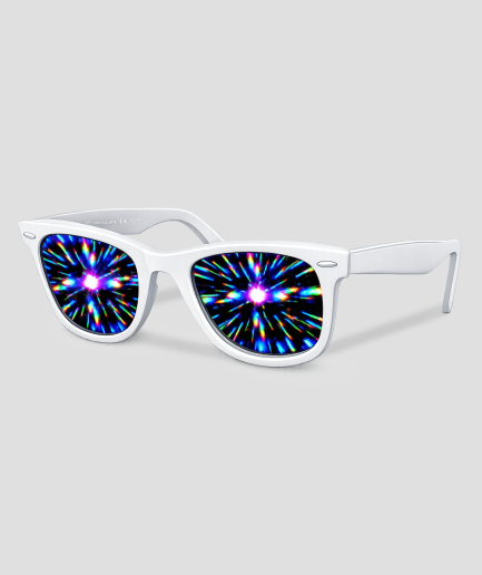 efectos de gafas espaciales blancas