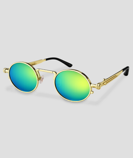 gafas retro doradas