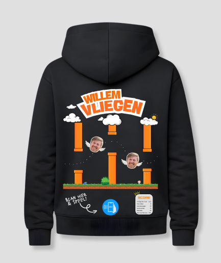 Sudadera con capucha Willem Vliegen - negra