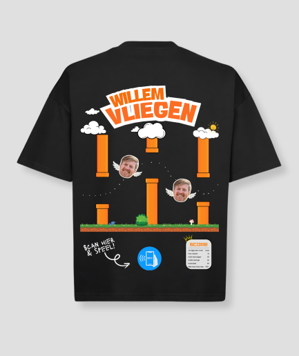Camiseta oversize negra de Willem Vliegen