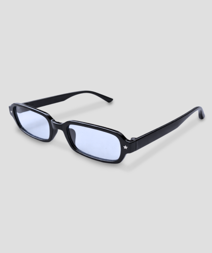 gafas con cristales transparentes de color azul claro