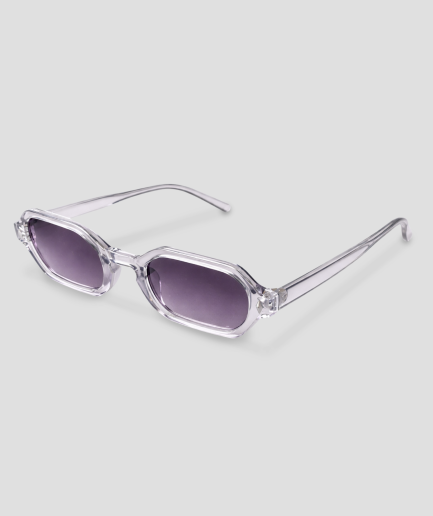 gafas de sol con montura transparente