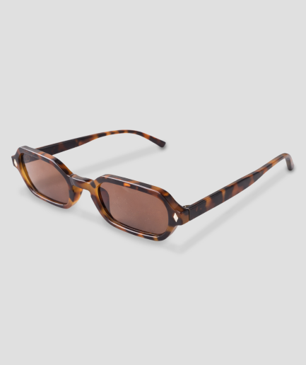 Gafas con estampado de leopardo y cristales marrones