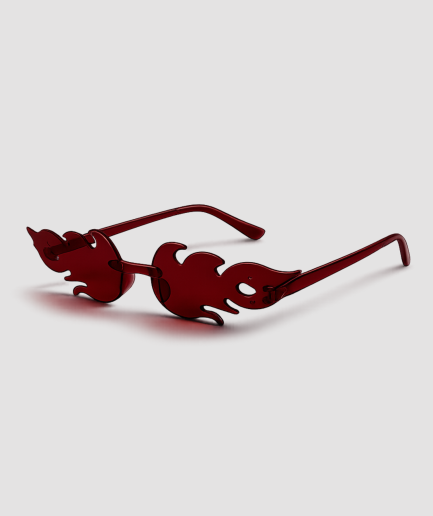 Gafas con cristales rojo oscuro