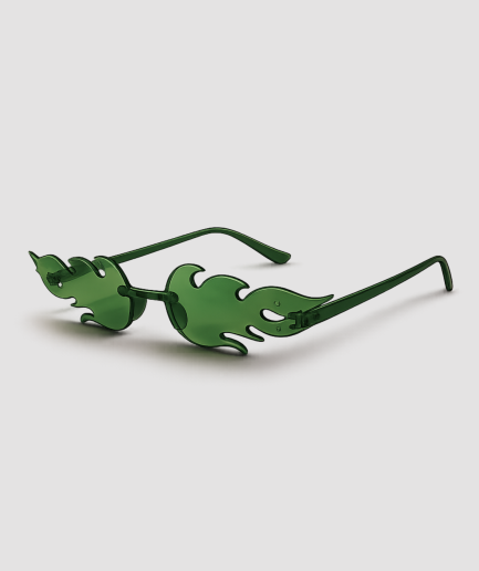 Gafas con lentes de color verde