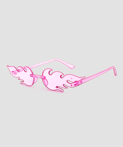 Gafas con llamas rosas