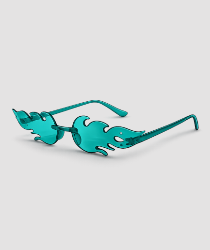 Gafas con lentes de color cian