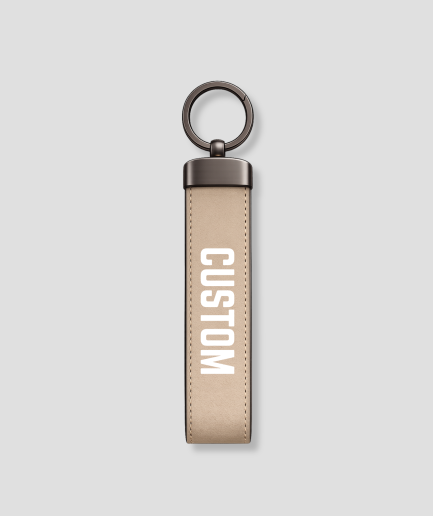 Eigen tekst luxe sleutelhanger