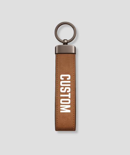 Eigen tekst luxe sleutelhanger