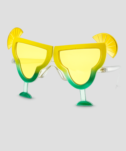 Margaritaglazen feestbril, model Barmandem